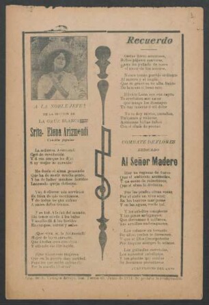 Combate de Flores dedicado al Señor Madero