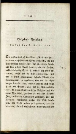 Siebzehnte Vorlesung. Schluß der Rechtslehre.