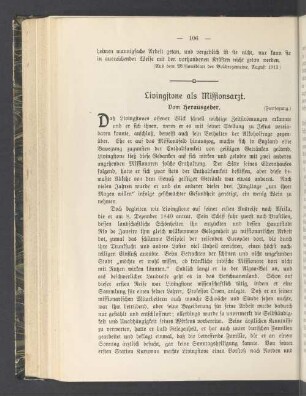 Livingstone als Missionsarzt