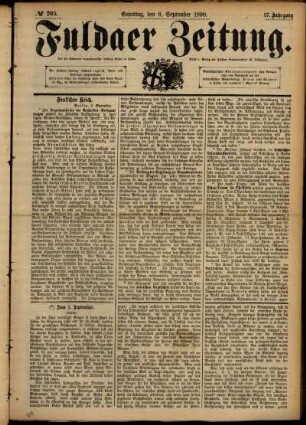Ausgabe vom Samstag, den 06. September 1890.