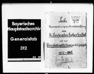 Kommandierung von Generalstabs-Offizieren zum preußischen Großen Generalstab und zur Eisenbahnabteilung des preußischen Großen Generalstabs