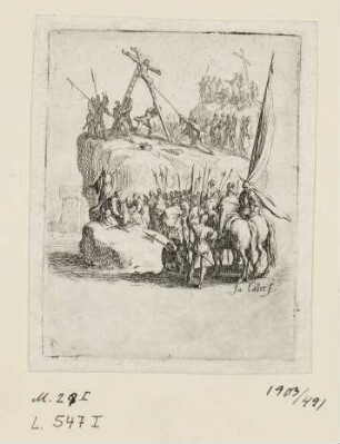 Kreuzaufrichtung, Blatt 11 der Folge "Kleine Passion"