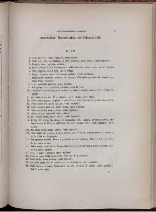 Osservazioni Meteorologiche del Febbrajo 1876.