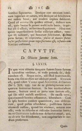 Capvt IV. De Obiecto summe bono.