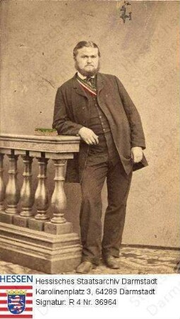 Wahl, Karl (1846-1902) / Porträt, in Raumkulisse stehend, Ganzfigur