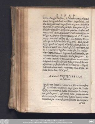 Alla Principessa di Salerno.