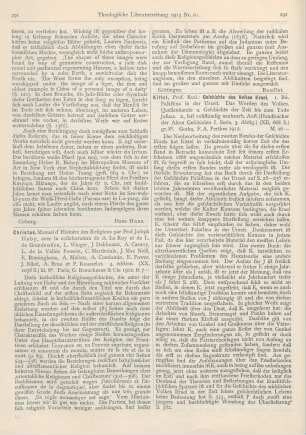 292-294 [Rezension] Kittel, Rudolf, Geschichte des Volkes Israel. 1. Bd. Palästina in der Urzeit. Das Werden des Volkes. 2., fast vollst. neubearb. Aufl