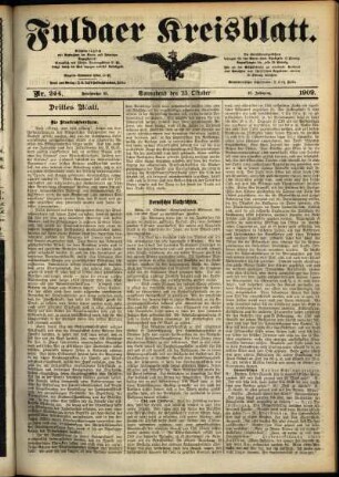 Dritte Ausgabe vom Mittwoch, den 13. Oktober 1909.