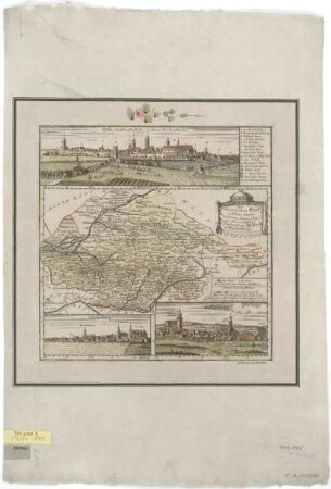 Karte von dem Herzogtum Oels mit Militsch und Wartenberg, 1:440 000, Kupferstich, um 1780