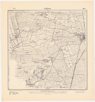 Messtischkarte Gollnow. Zum Projekt gehörend: Hermann Jansen, Siedlungsplan, Gollnow: Planungsunterlage, Messtischkarte, Teilblatt 1058 (Gollnow) 1:25000