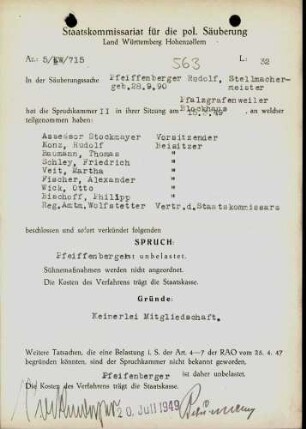 Pfeiffenberger, Rudolf