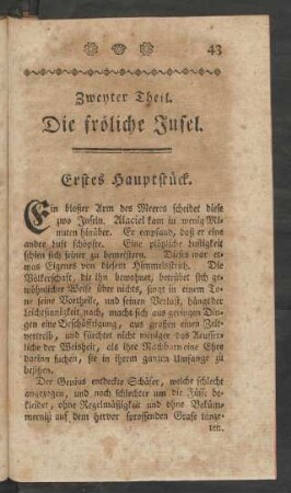 Zweyter Theil. Die fröhliche Insel