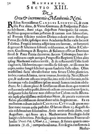 Sectio XIII.