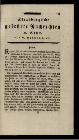 13. Stück, den 12. Hornung, 1783.