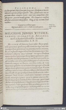 Melchior Junius Witebergensis