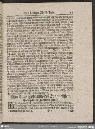 Am Tage Johannis des Evangelisten