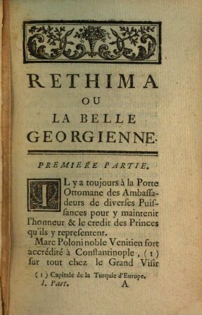 Rethima Ou La Belle Georgienne : Histoire Veritable, [1]