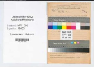 Entnazifizierung Heinrich Havermann, geb. 03.02.1906 (Schneider)
