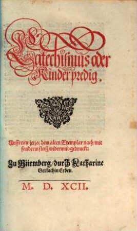 Catechismus oder Kinderpredig