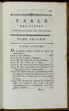 Table Des Titres contenus dans cet Ouvrage.