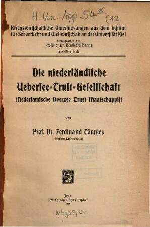 Die niederländische Uebersee-Trust-Gesellschaft : (Nederlandsche Overzee Trust Maatschappij)