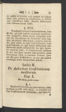 Cap. I. De earum publicatione