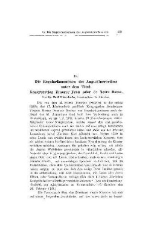 Die Regularkanonissen des Augustinerordens unter dem Titel : Kongregation Unserer Frau oder de Notre Dame
