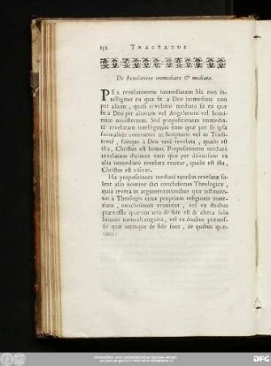 De Revelatione immediata & mediata.