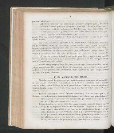 2) De mortalis peccati ratione.