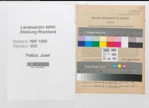 Entnazifizierung Josef Palitza , geb. 03.12.1921 (Polizist)