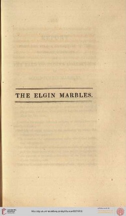 The Elgin Marbles: Report [...]