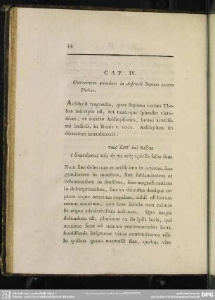 Cap. IV. Coniecturae quaedam in Aeschyli Septem contra Thebas