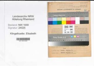 Entnazifizierung Elisabeth Klingelhoefer, geb. 25.06.1909 ()