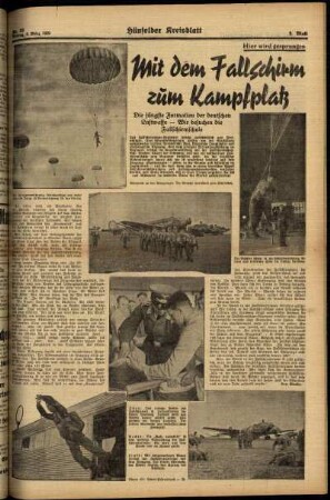 Zweite Ausgabe vom Montag, den 06. März 1939.