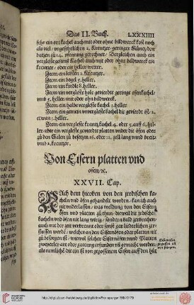 Von Eisern platten vnd ofen