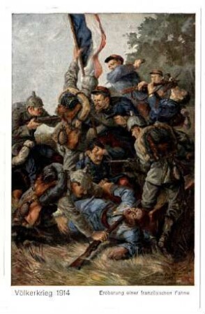 Völkerkrieg 1914 Nr. 62: Eroberung einer französischen Fahne (Mayer)