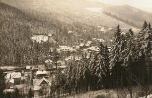 Ortsansicht Kipsdorf : Blick vom Höhenweg Oberkipsdorf-Bärenfels auf Kipsdorf