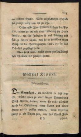 Sechstes Kapitel. Ueberraschung.