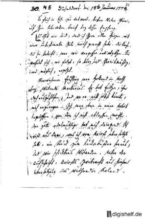 46: Brief von Wilhelm Heinse an Johann Wilhelm Ludwig Gleim
