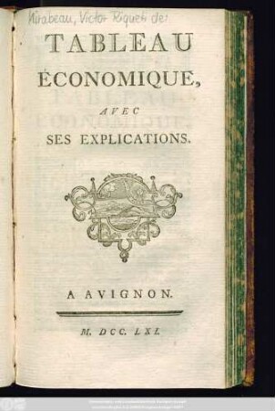 Pt. 6, Suite: Tableau Économique : Avec Ses Explications