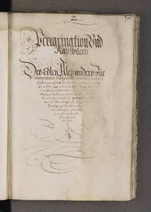 Peregrination und Raysbuch […] [Reise in das gelobte Land in den Jahren 1563 - 64]
