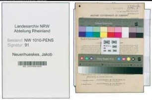 Entnazifizierung Jakob Neuenhueskes , geb. 28.08.1885 ()
