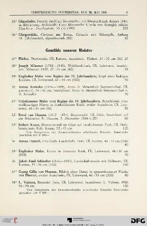 Gemälde neuerer Meister (Nr. 27-89)