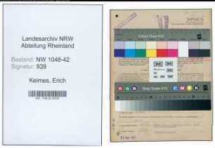 Entnazifizierung Erich Keimes , geb. 07.03.1914 (Fahrer)