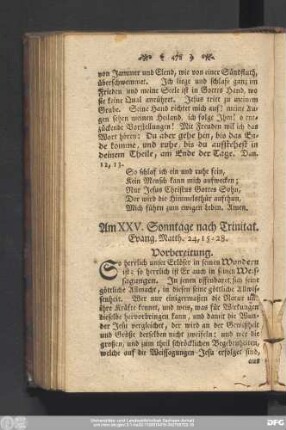 Am XXV. Sonntage nach Trinitat. Evang. Matth. 24, 15 - 28.