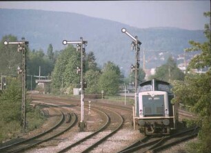 Pforzheim Brötzingen VT 628 254 E3666 Hochdorf-PF Ausfahrsignale