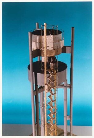 Wasserturm, Teltow Schinkelwettbewerb 1995: Mappe mit Modellfotos S. 8: Modellfoto Ansicht