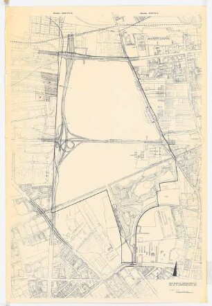 Wettbewerb für die 20. Olympischen Spiele 1972, München-Oberwiesenfeld: Lageplan, 1:2500