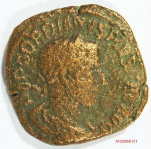 Römische Münze, Nominal Sesterz, Prägeherr Gordianus III., Prägeort Rom, Original