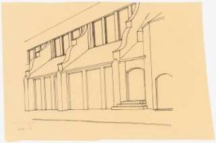 Johannesstift Berlin-Spandau Umbau Festsaal: Perspektivische Ansicht Nord- und Ostseite